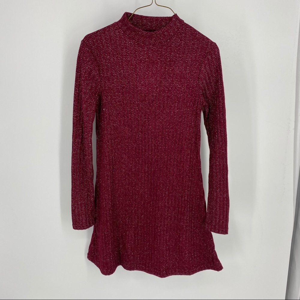 Urban Outfitters Ribbed Metallic Mock Neck Dress - Picture 3 of 6